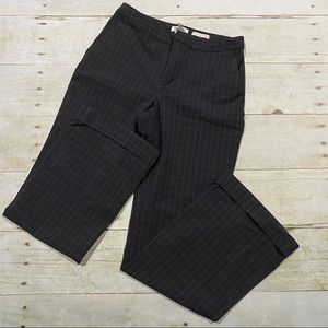 Plaid wide leg dress pants